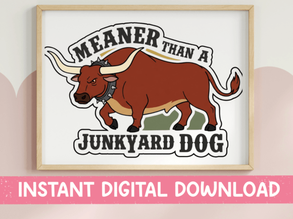 A Bold Bull Graphic for T-Shirts & Tough Crafts