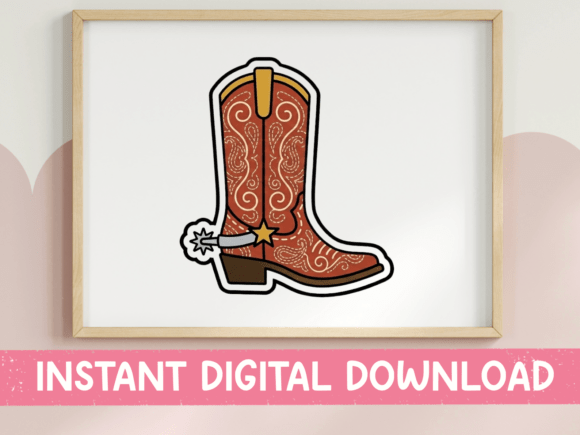 A Bold Red Boot Graphic for T-Shirts and Handmade Collections