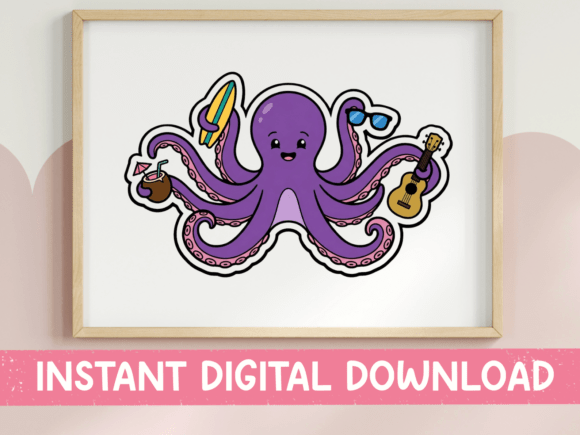 A Cheerful Octopus Brings Summer to Your Embroidery