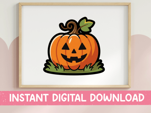 A Classic Jack-O-Lantern Sticker for Graphics & T-Shirt Designs