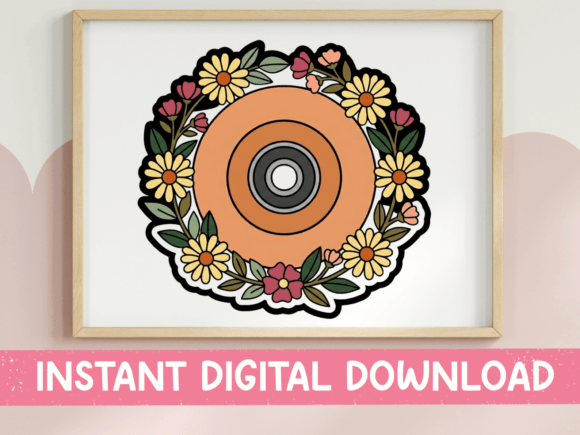 A Designer's Review: Floral Roller Skate Wheel Sticker
