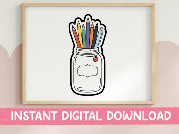 A Designer’s Review: Mason Jar Pencil Holder Sticker Graphics