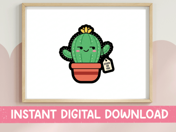 A Kawaii Cactus Graphic for Crafters & T-Shirt Designs