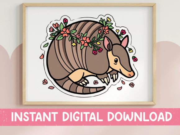 A Professional Review of the Floral Armadillo Sticker Design