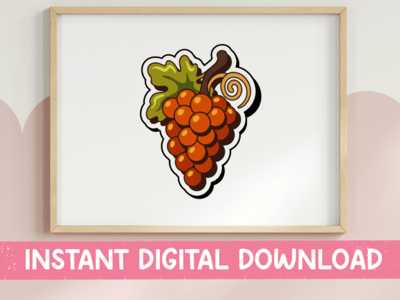 An Orange Grape Bunch Cartoon Sticker: Reviewing This Vibrant Graphic