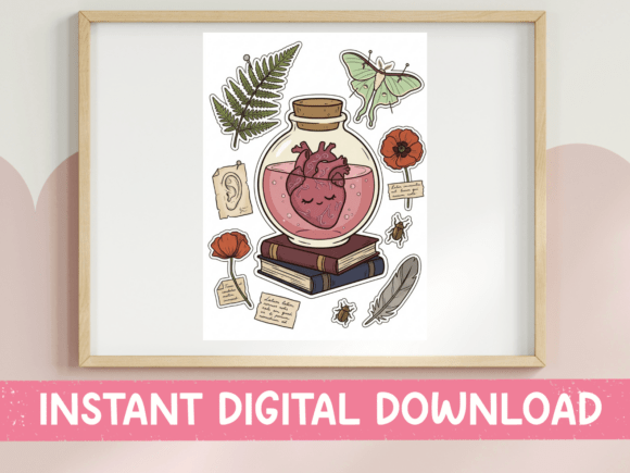 Anatomical Heart Bottle Graphics for T-Shirt Designs