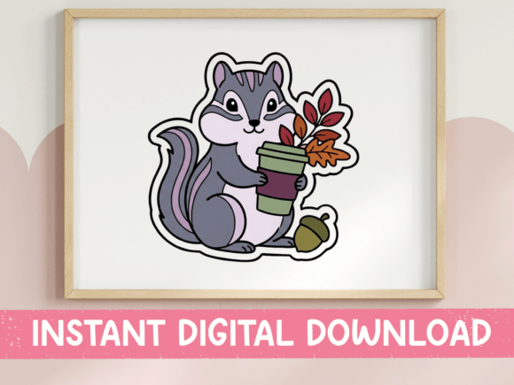 Chipmunk Fall Coffee Sticker: A Brand Designer’s Review