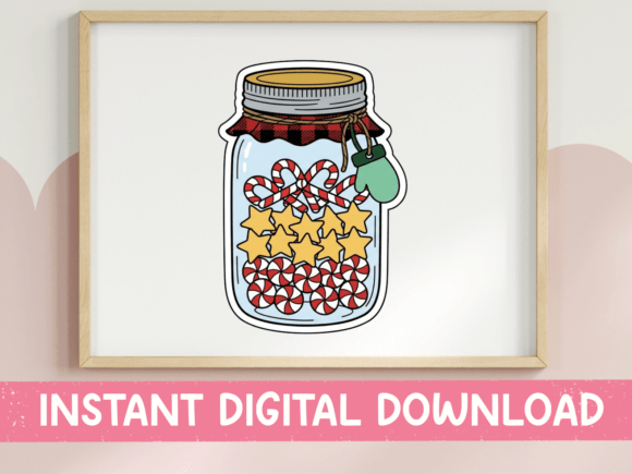 Christmas Cookie Jar Sticker Graphics for T-Shirt Designs