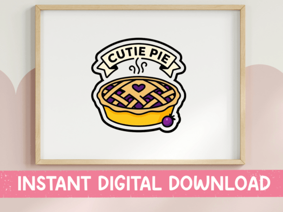 Cutie Pie Baking Pun Graphics for T-Shirt Designs