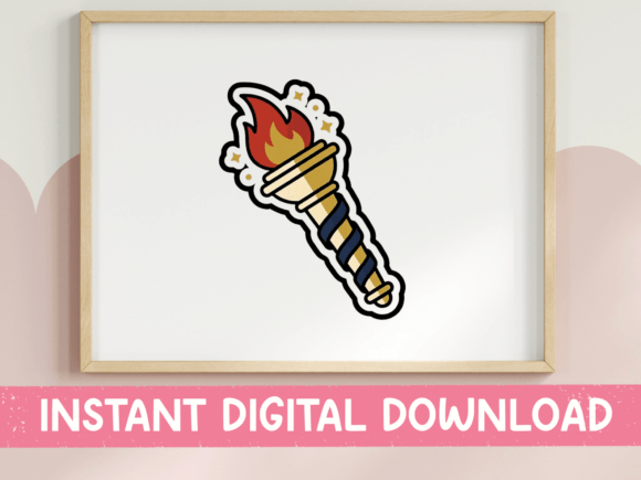 Evaluating a Bold Torch Graphic for Merchandise & T‑Shirt Designs