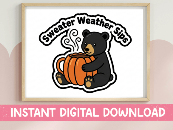 Evaluating a Cozy Fall Bear Graphic for T-Shirt Designs