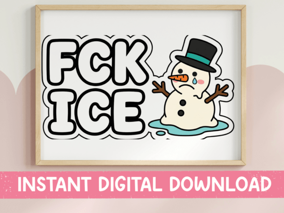 FCK ICE Sticker Graphics for T-Shirt Designs & More
