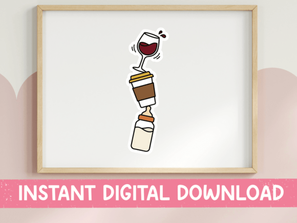 Mom Life Drink Stacker: A Versatile Graphic for Modern Publishers