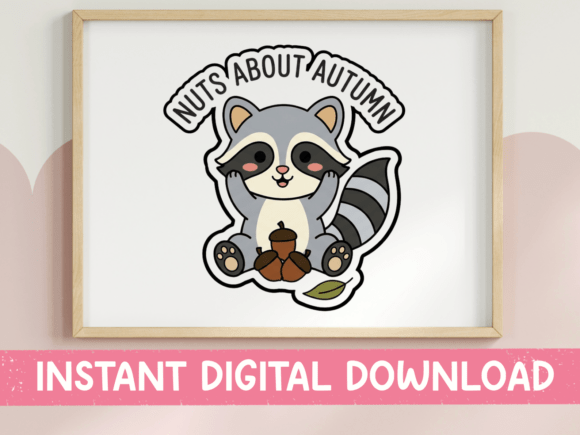Nuts About Autumn: A Kawaii Raccoon for Fall Crafts
