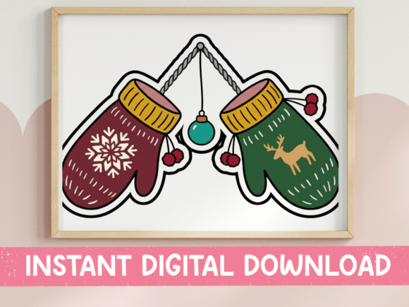 Reviewing the Christmas Mittens Ornament Graphic for T-Shirt Designs