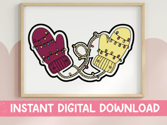 Reviewing the Christmas Mittens with Lights Graphic for Website Use