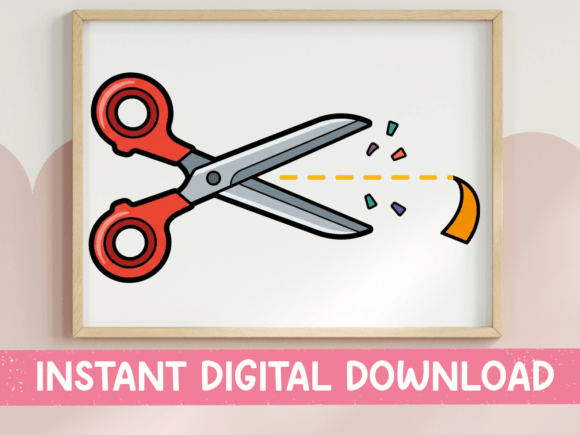 The Coupon Scissors Sticker: A Graphic Design Asset Review