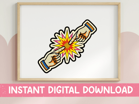 The Fist Bump Explosion Comic Sticker: A Graphics Powerhouse for T-Shirt Designs & Marketing