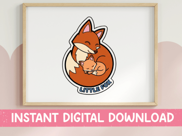 The Sweet, Rustic Charm of the Little Fox Mama Graphic