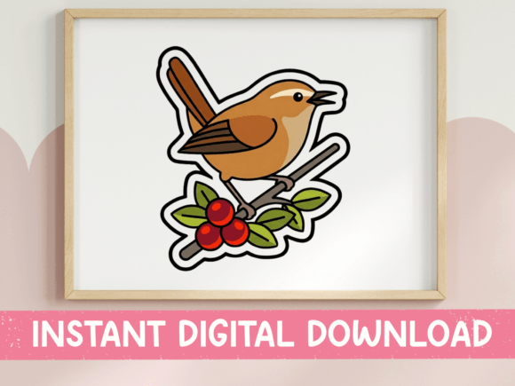 The Wren on Holly Graphics for T-Shirt Designs & Branding